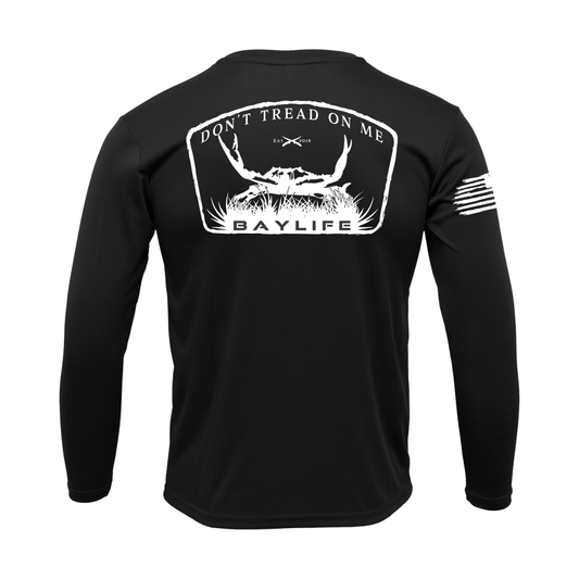 Don't Tread on Me Crab | Performance Long Sleeve | Black