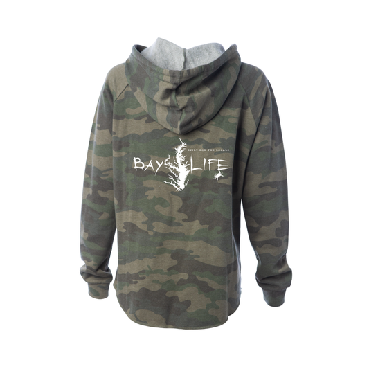 Ladies Premium "Bay Washed" Hoodie | Forest Camo