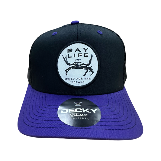 Locals Crab | Ravens Purple/Black Mesh Hat - Decky