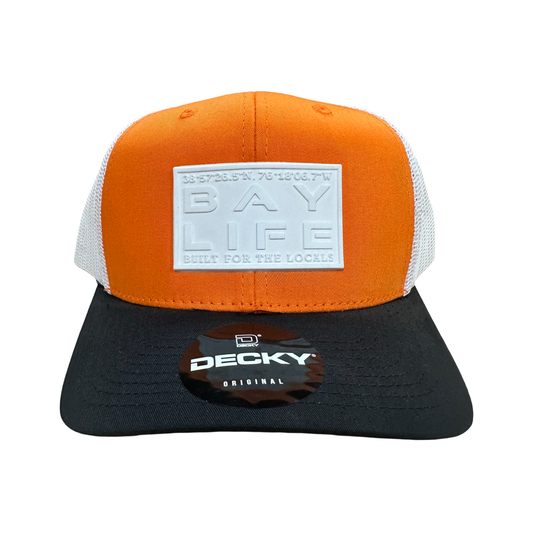 White PVC Patch | Orioles Orange/White Mesh/Black Hat - Decky