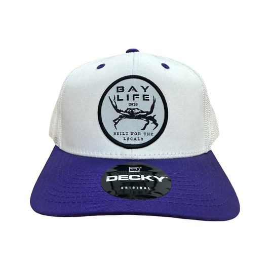 Locals Crab | Ravens Purple/White Mesh Hat - Decky