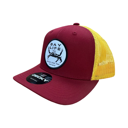 Locals Crab | Commanders Maroon/Gold Mesh Hat - Decky