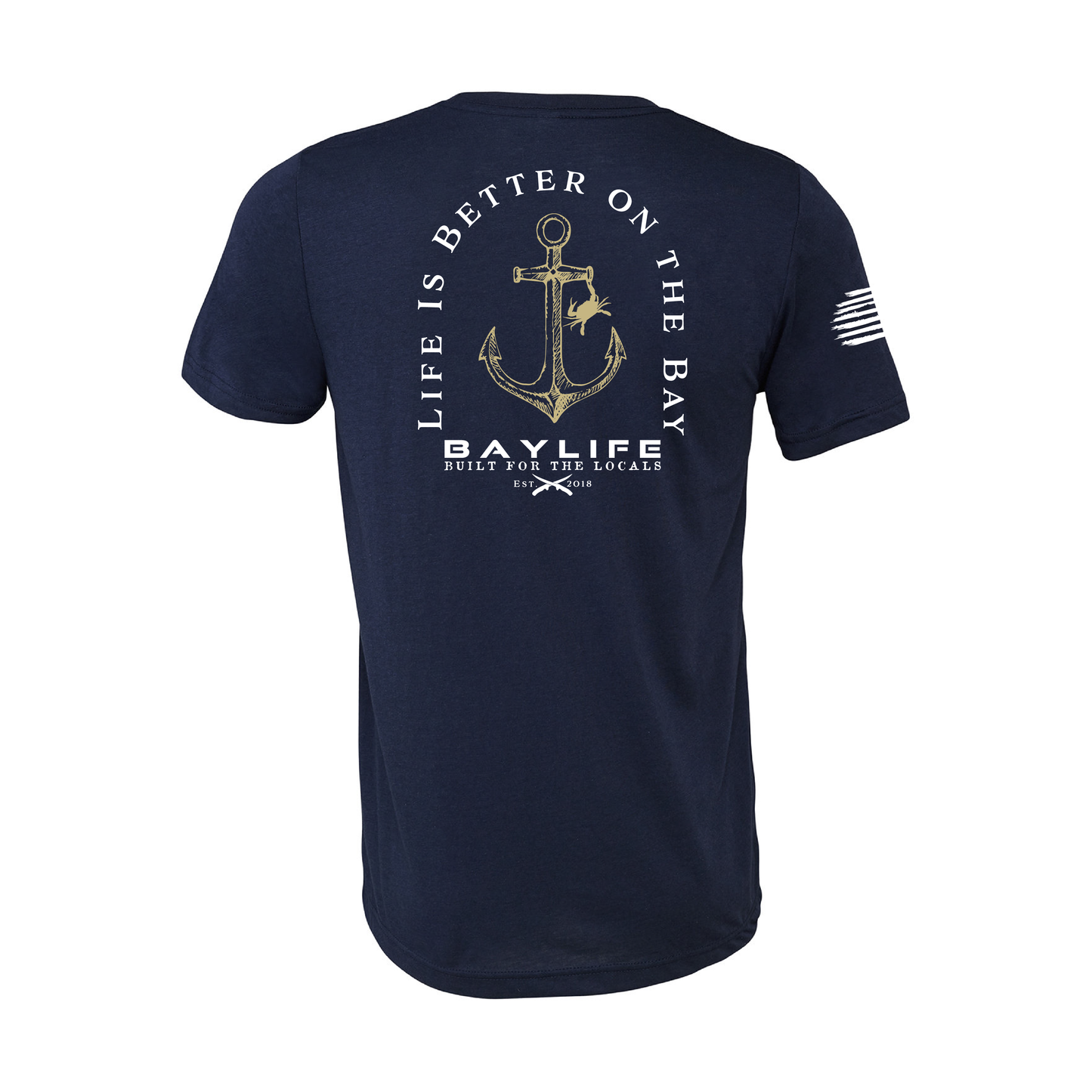 Life is Better on the Bay | Triblend Short Sleeve | Navy