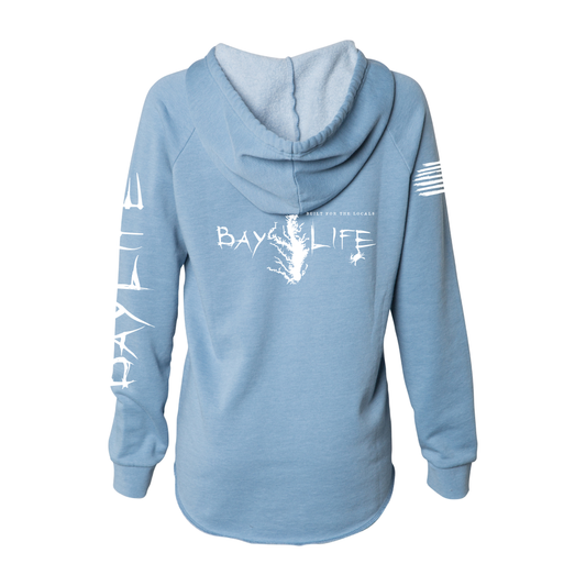 Ladies Premium "Bay Washed" Hoodie | Misty Blue